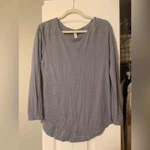 Gray Lululemon long sleeve top.